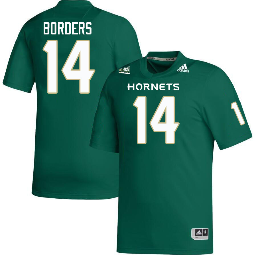 Sacramento State Hornets #14 Curron Borders College Football Jerseys Stitched Sale-Green